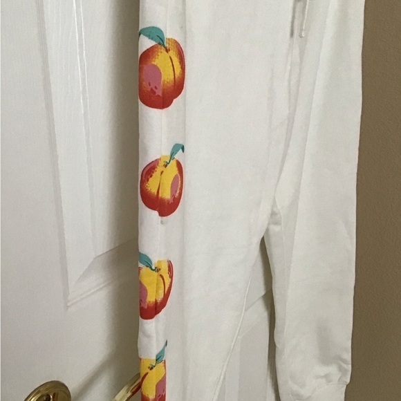 Alani Ladies Sweatpants /Lounge Pants with PEACHES on side & pockets. XL - NEW - Picture 2 of 12